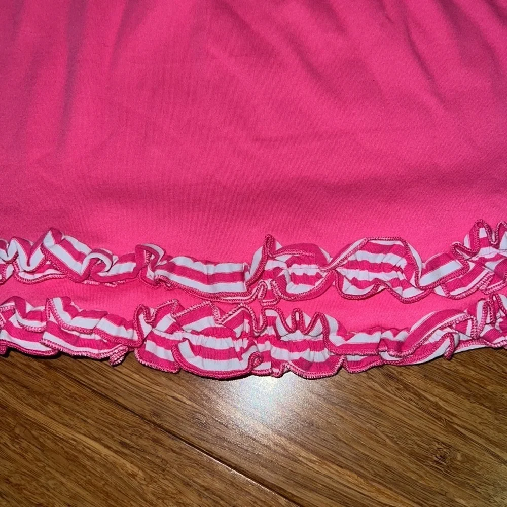 Girls Hot pink ruffle neck tank dress size 4 NWOT by Be Mine